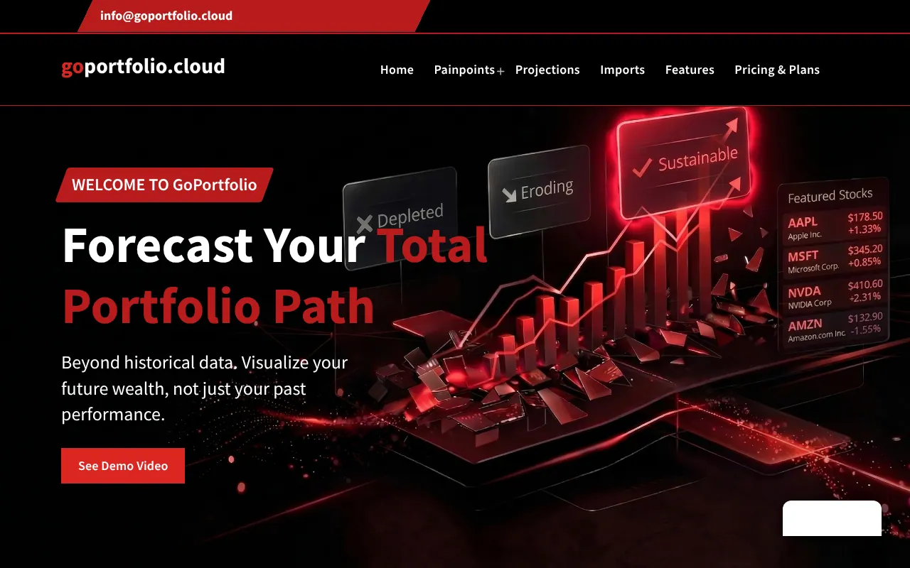 GoPortfolio - Step 1 screenshot captured by Lastest