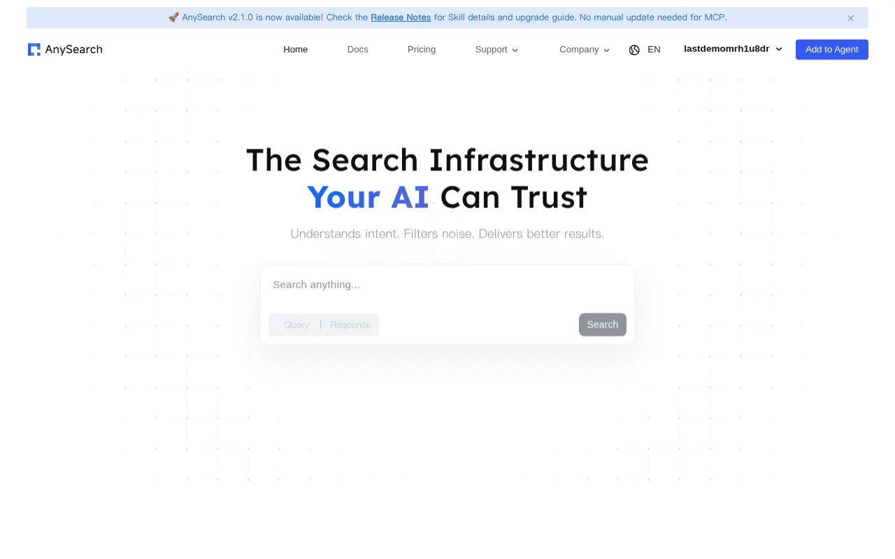 AnySearch - Step 1 screenshot captured by Lastest