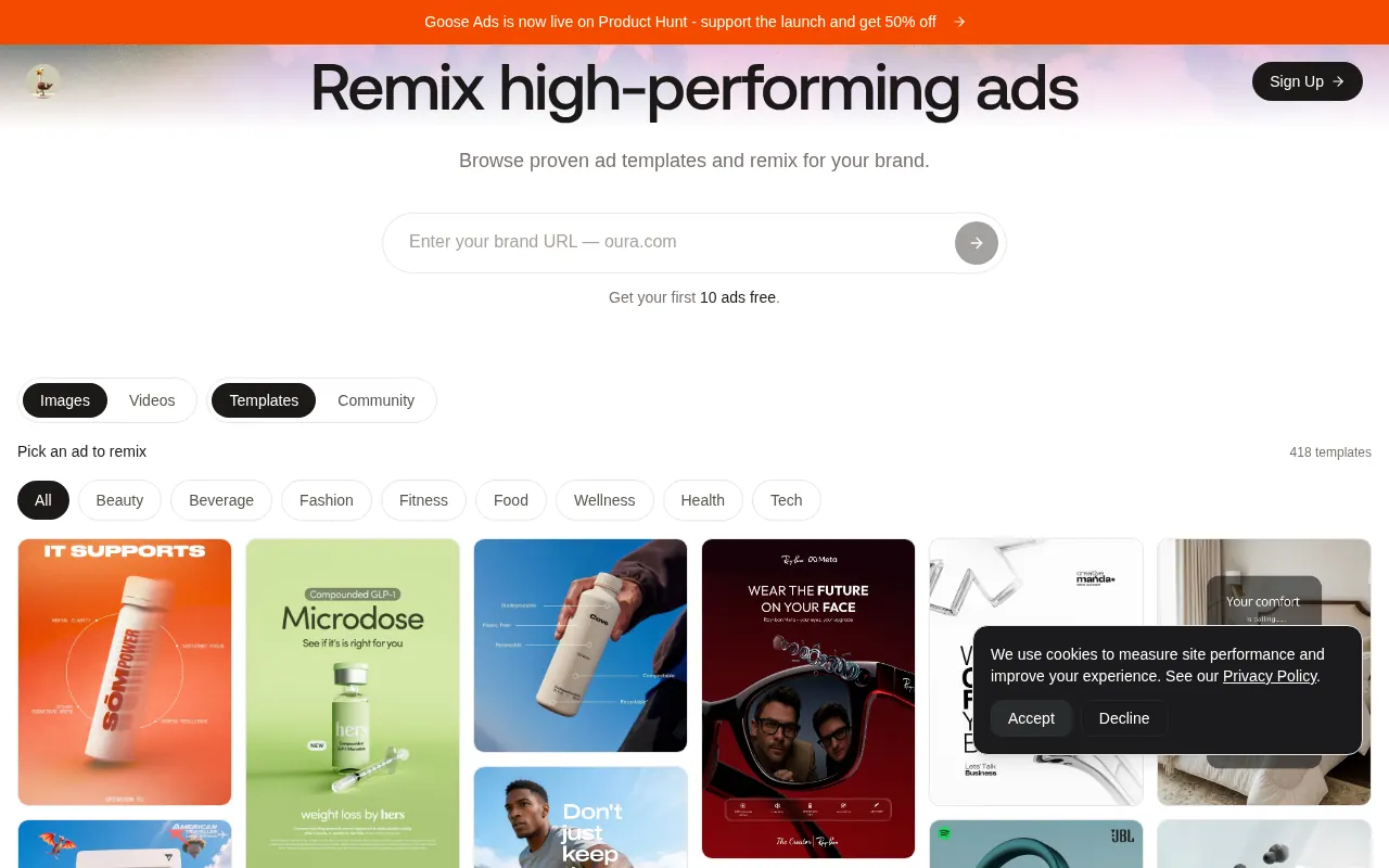 Goose Ads - Step 1 screenshot captured by Lastest