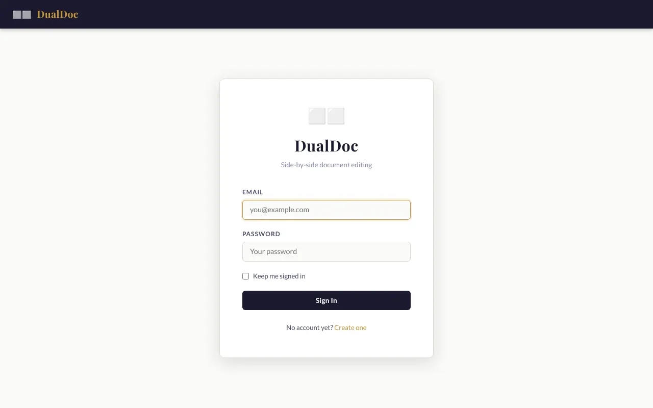 DualDoc - Step 1 screenshot captured by Lastest