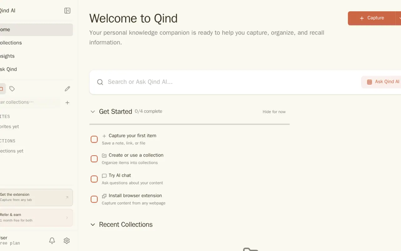 Qind AI - Step 1 screenshot captured by Lastest