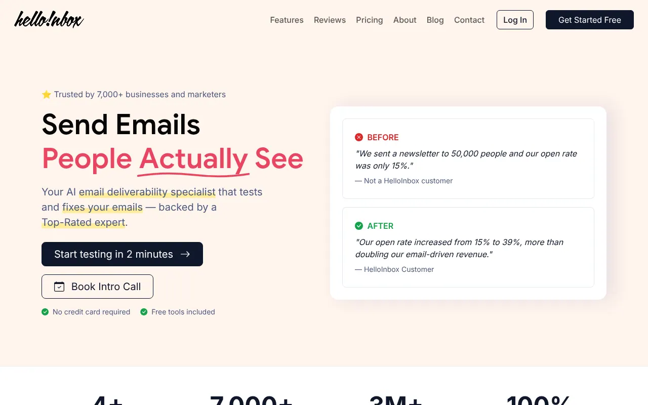 Hello Inbox - Step 1 screenshot captured by Lastest