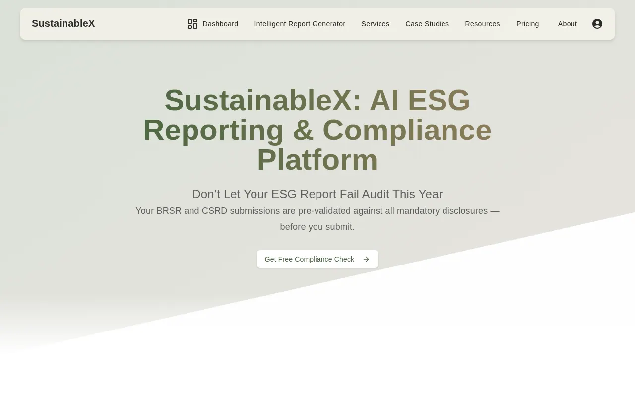 SustainableX - Step 1 screenshot captured by Lastest