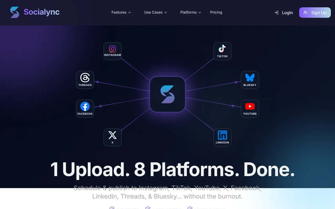 Socialync - Step 1 screenshot captured by Lastest