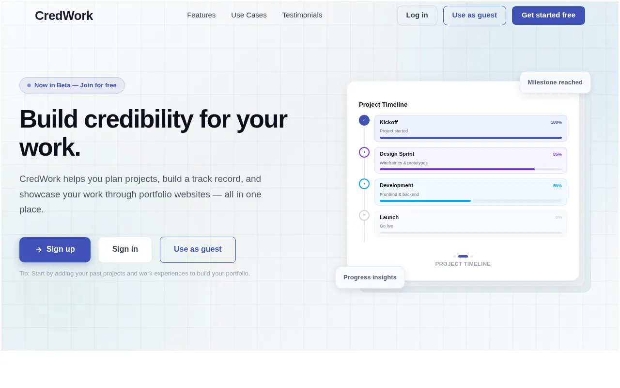 CredWork - Step 1 screenshot captured by Lastest
