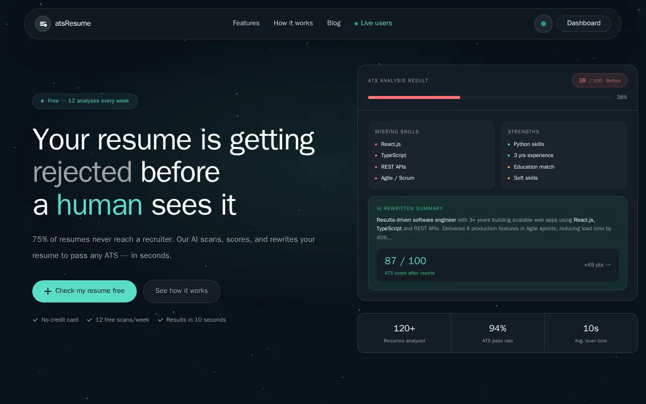 Codisim Resume - Step 1 screenshot captured by Lastest