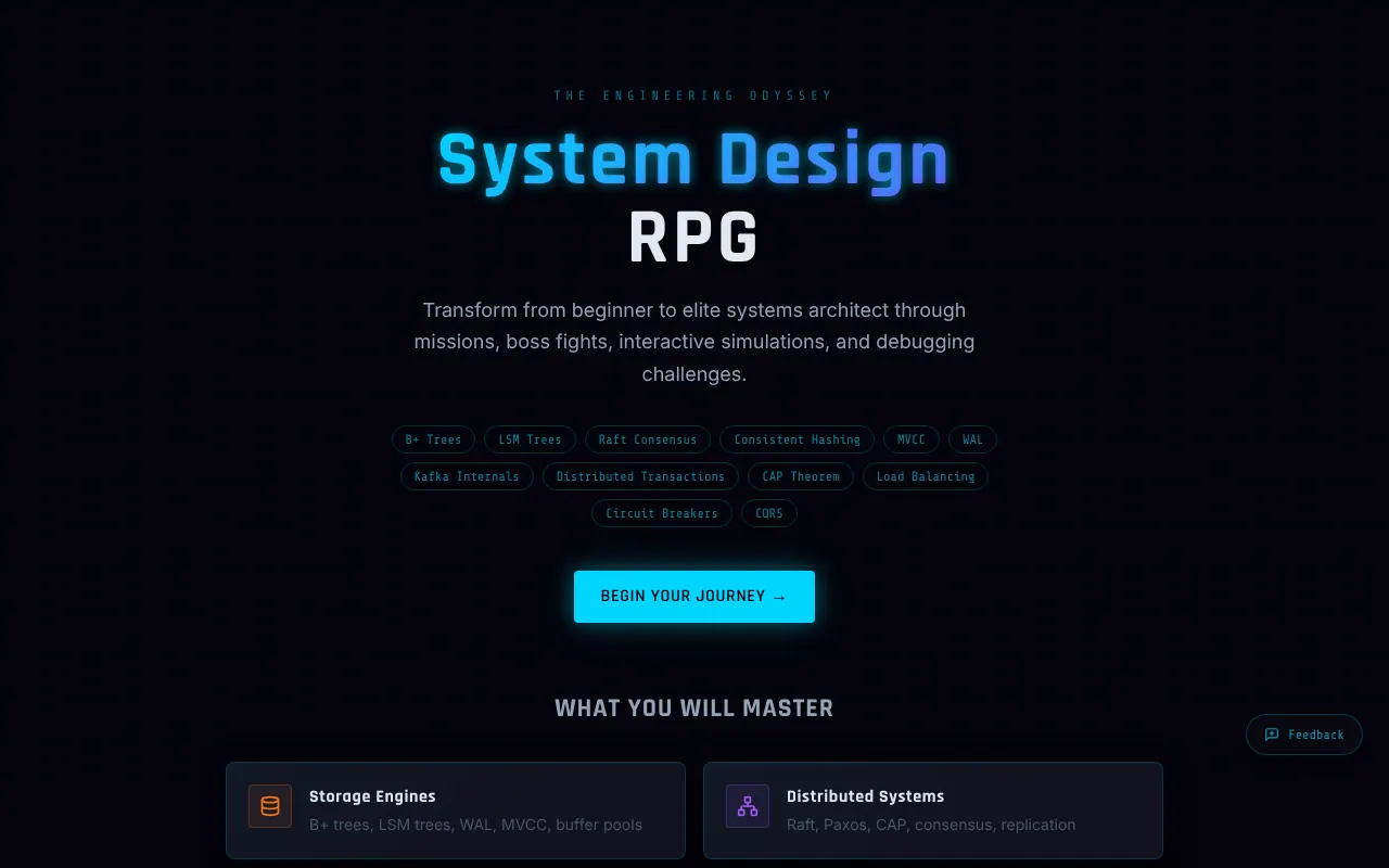 System Design RPG - Step 1 screenshot captured by Lastest